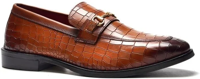 Сандалии с двумя ремнями A. Veer Havana, Tan Croco Print Carlos Santana