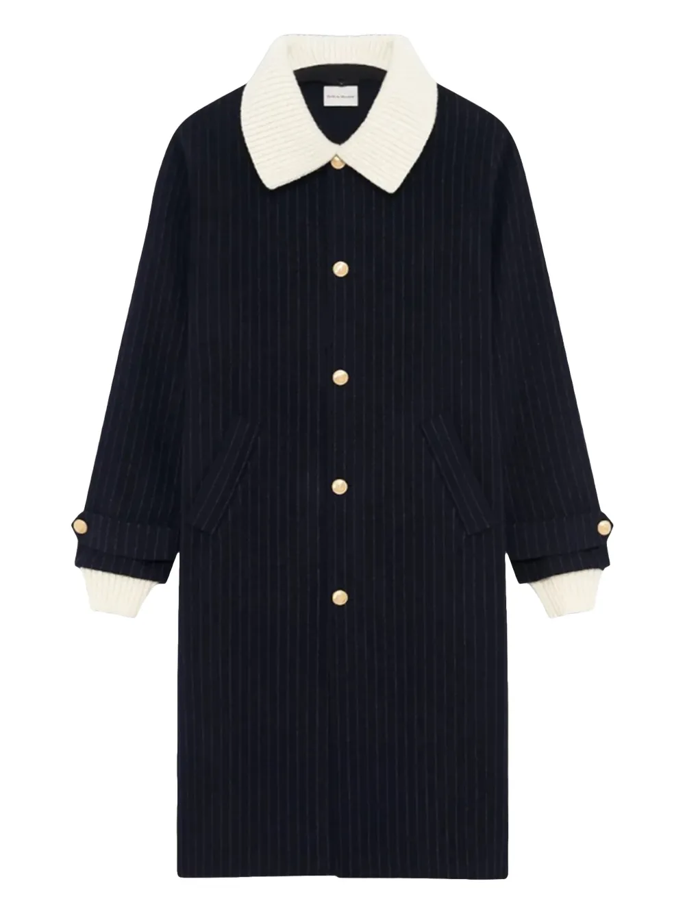 

Пальто в полоску Le Manteau Drôle De Monsieur, синий