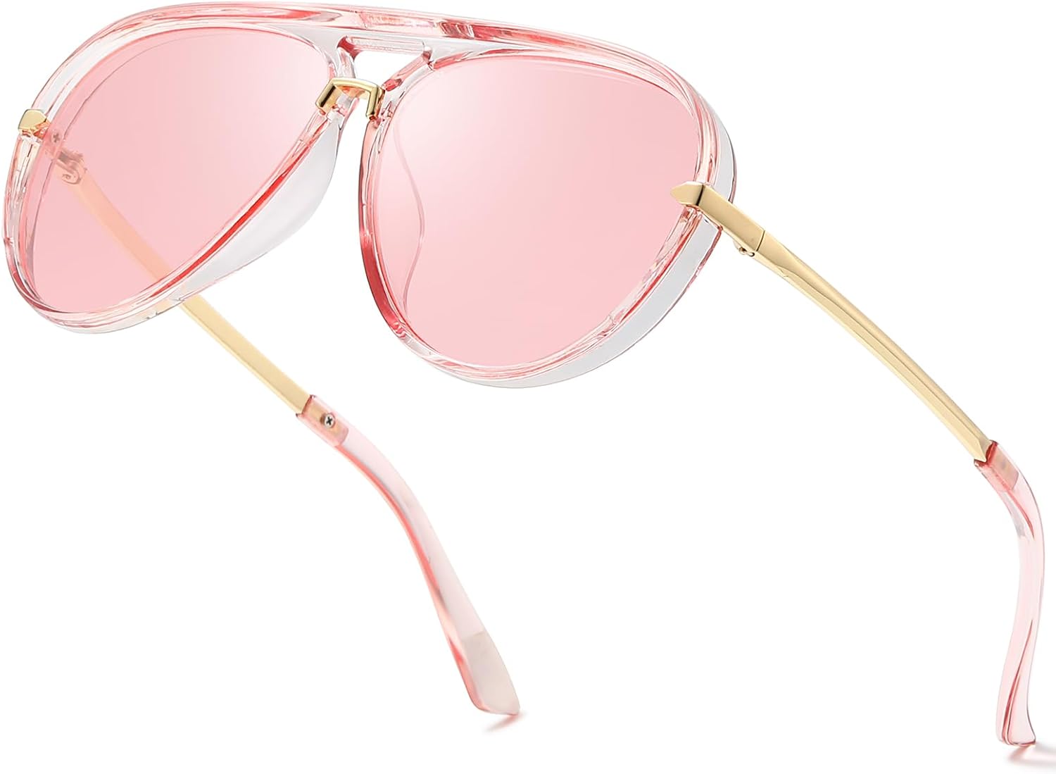 

Солнцезащитные очки Chicid Aviator для женщин и мужчин, классическая оправа с защитой от УФ-излучения UV400, не спутываются, стильные солнцезащитные очки, A02 Pink/Pink