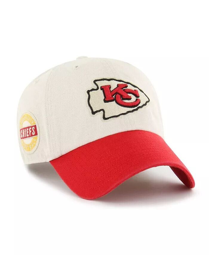 

Мужская регулируемая кепка кремового цвета '47 Kansas City Chiefs Sidestep Clean Up '47 Brand