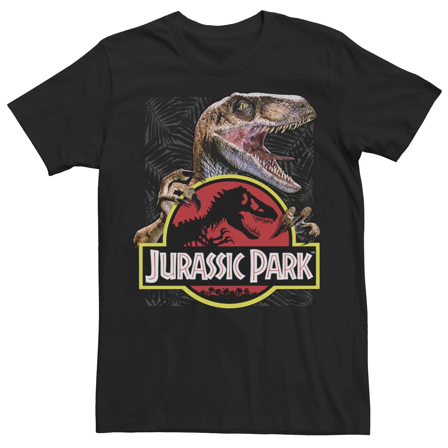 

Мужская футболка Jurassic Park Raptor с цветным логотипом Licensed Character, черный