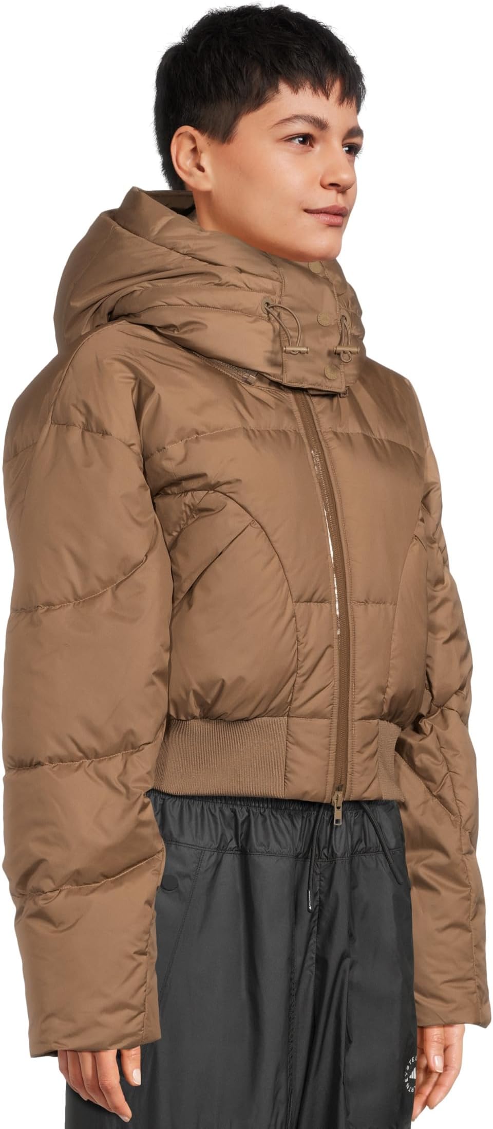 Куртка adidas by Stella McCartney Cropped Padded Winter Jacket JM3652, цвет Brown Moss — фото 2