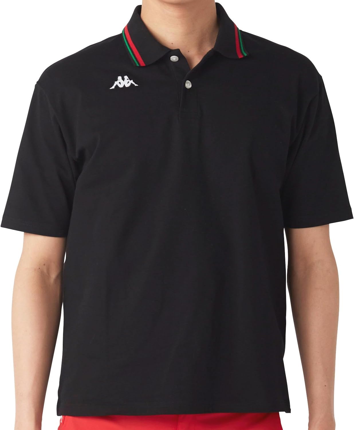 

Мужская поло-рубашка Kappa с коротким рукавом, черный/красный