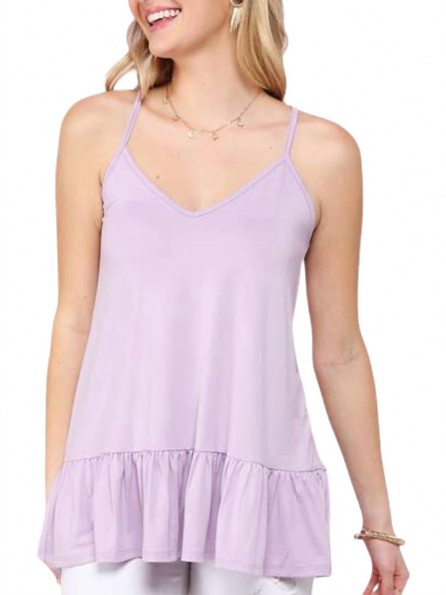 

Топ Ruffle Hem With Adjustable Cami In Lilac Ninexis