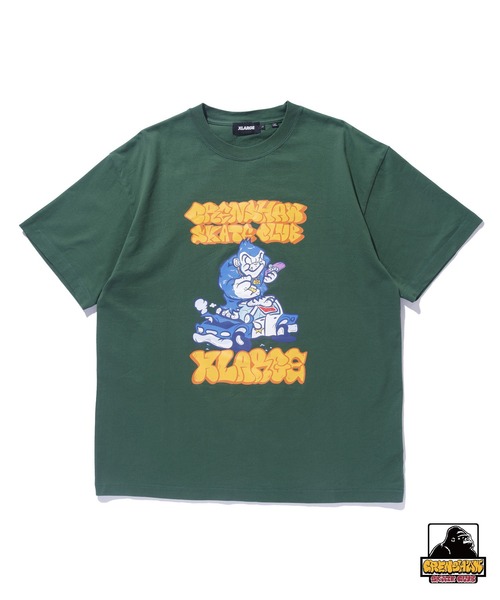 

Футболка с коротким рукавом, принт, бренды XLARGE и Crenshaw Skate Club, зеленый