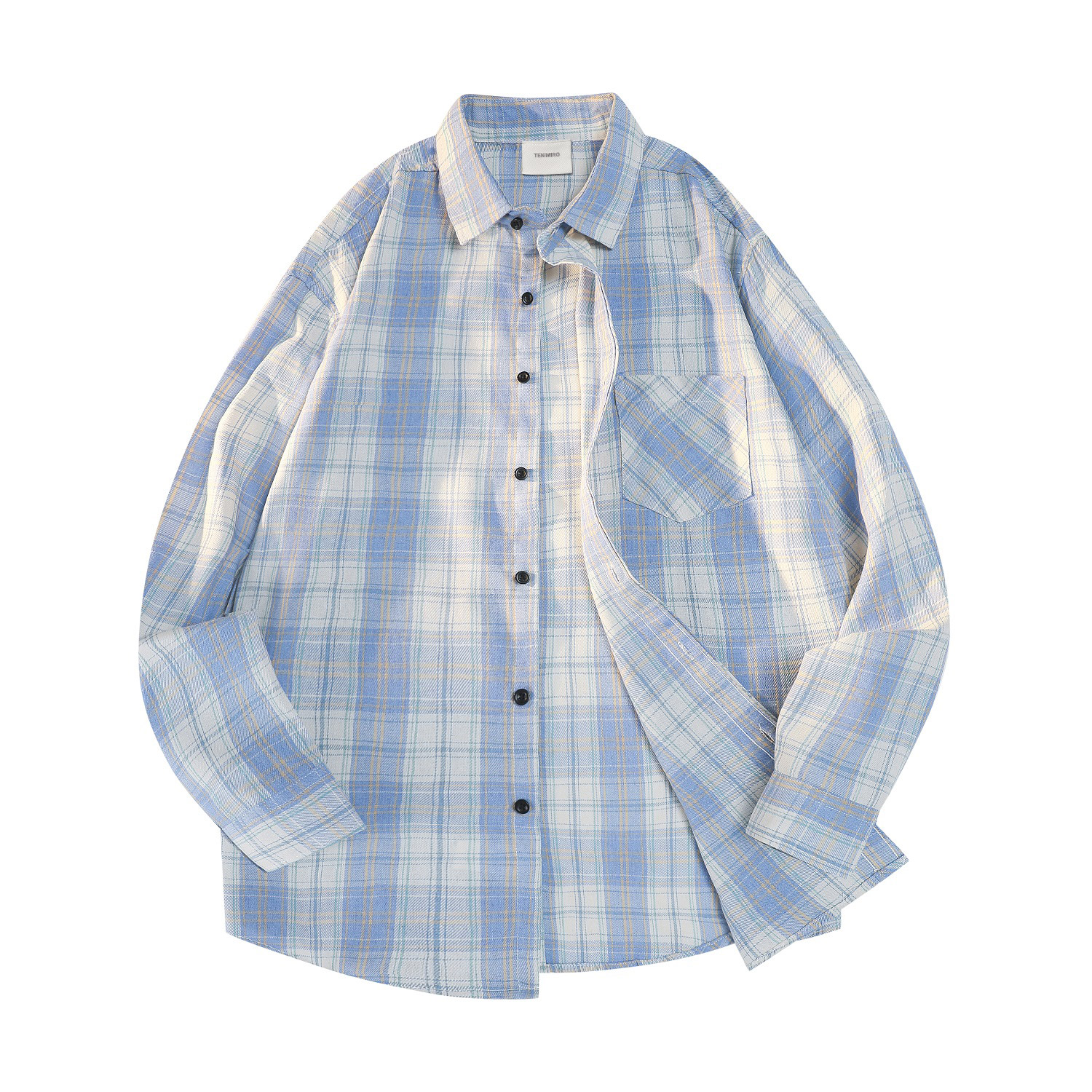 

Рубашка унисекс TEN MIRO, Light Blue Short-Sleeved