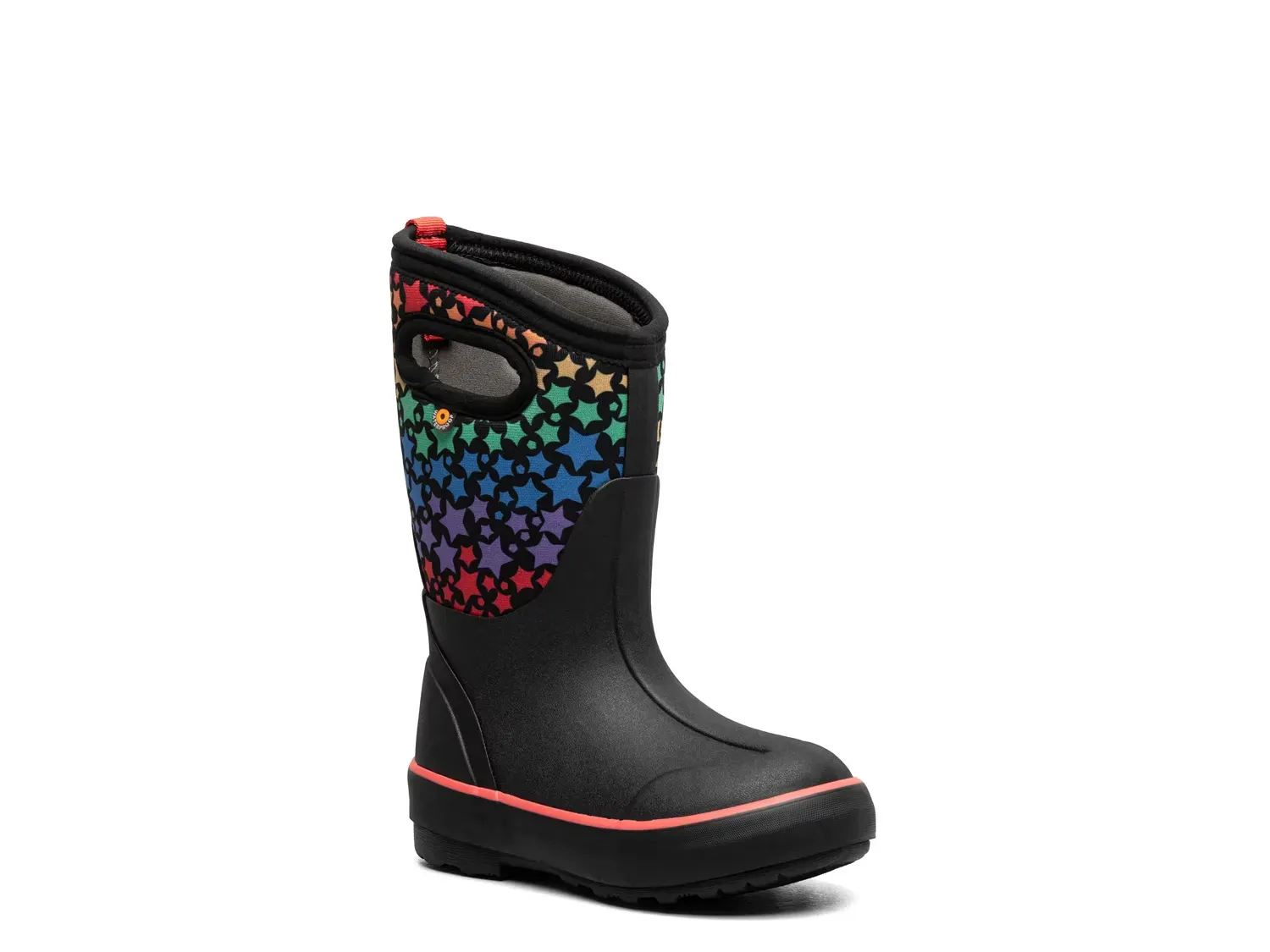 

Классические резиновые сапоги - детские Bogs, Black Rainbow Star Print