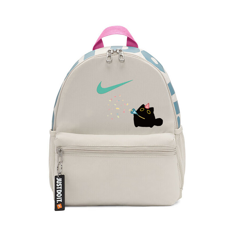 

Nike Тканевый рюкзак для детей серо-белый, Black Cat