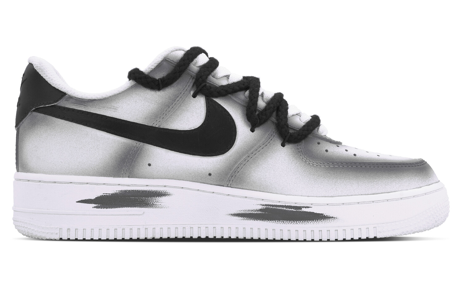 

Мужские кроссовки для скейтбординга Nike Air Force 1, Black/White/Gray