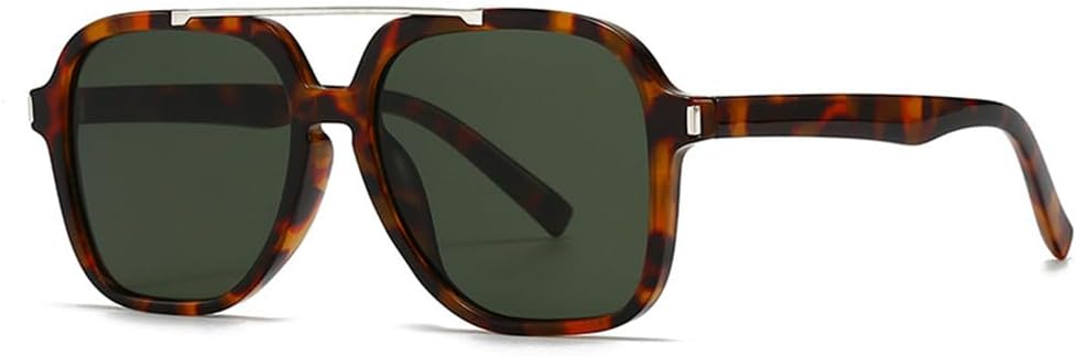 

Солнцезащитные очки с двойной перемычкой большого размера для женщин и мужчин с защитой от УФ-излучения UV400 и заклепками, идеально подходят для занятий спортом на открытом воздухе, бега и путешествий UYPTK, C8 Leopard Green