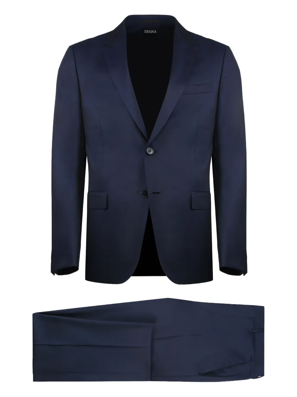 

Однобортный костюм Zegna, синий