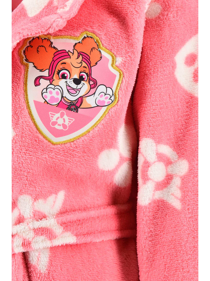 Paw Patrol Детский банный халат "Щенячий патруль" розового цвета — фото 4