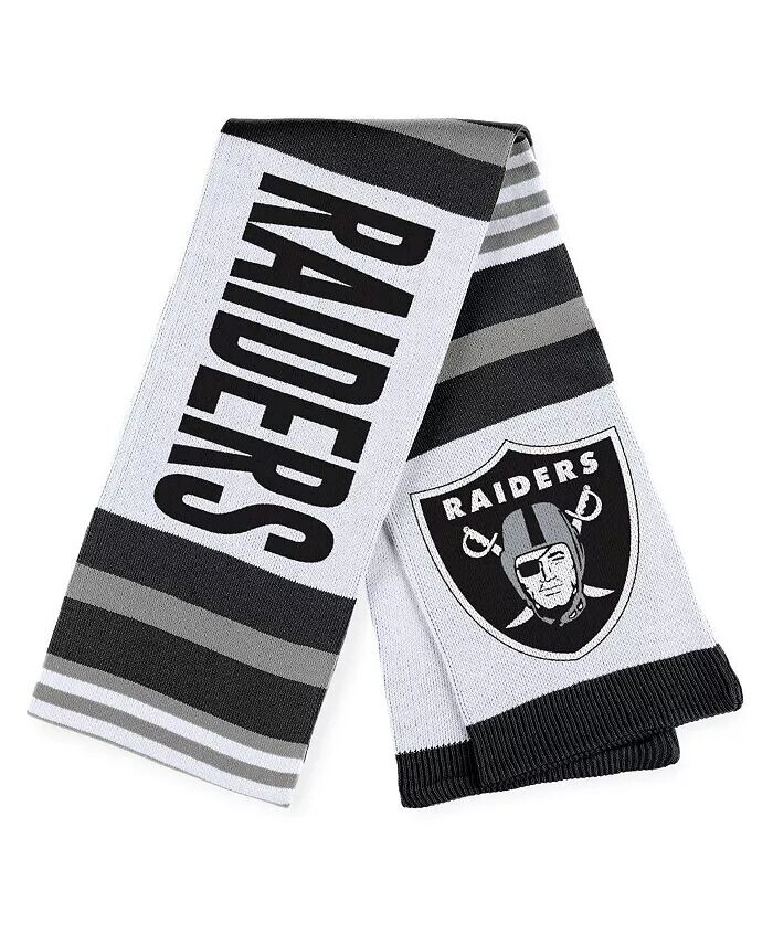 

Женский жаккардовый полосатый шарф Las Vegas Raiders Wear By Erin Andrews, белый