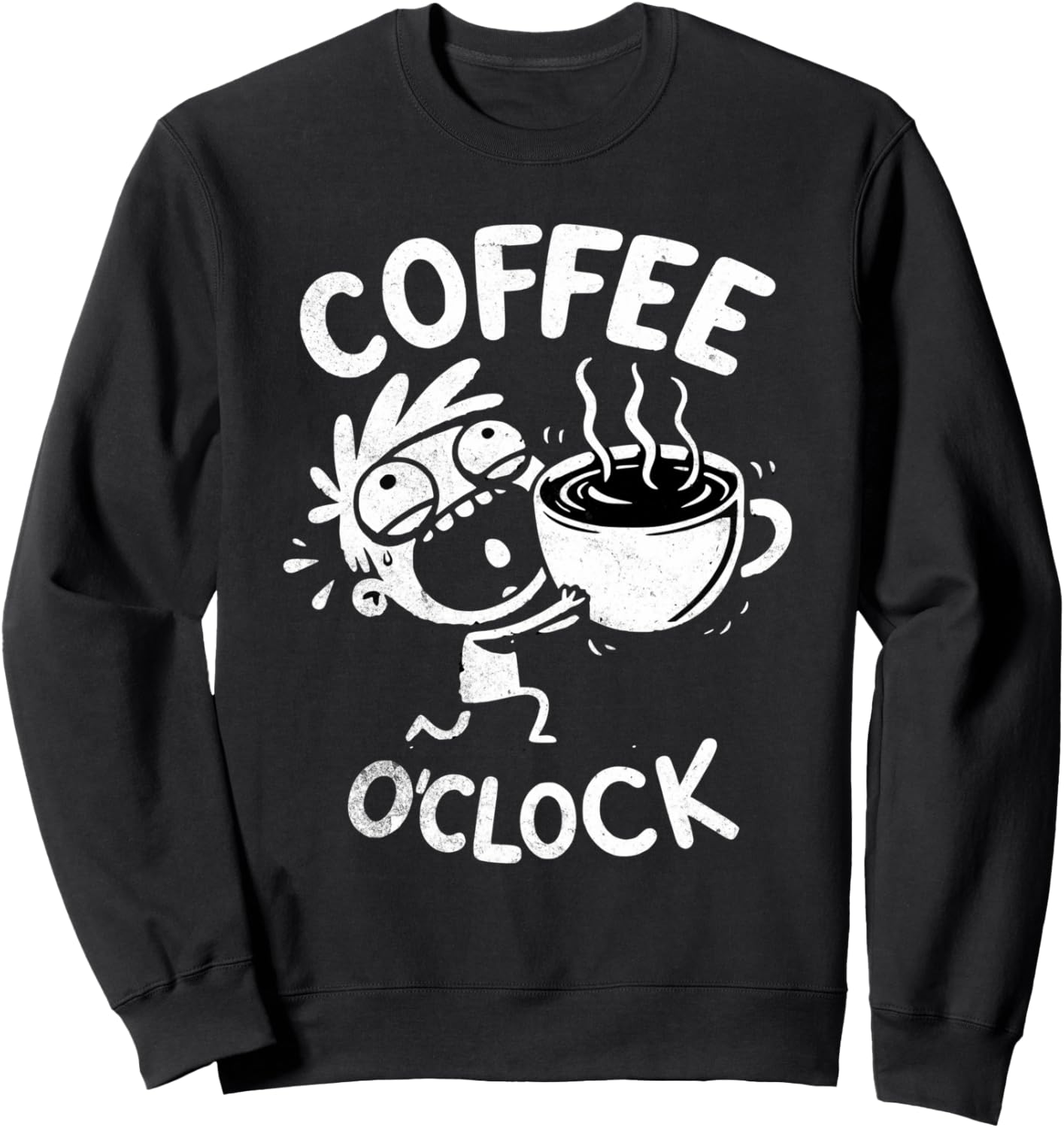 

Толстовка с рисунком Любитель кофе в час дня Caffeine Chronicles Apparel & Gifts, черный