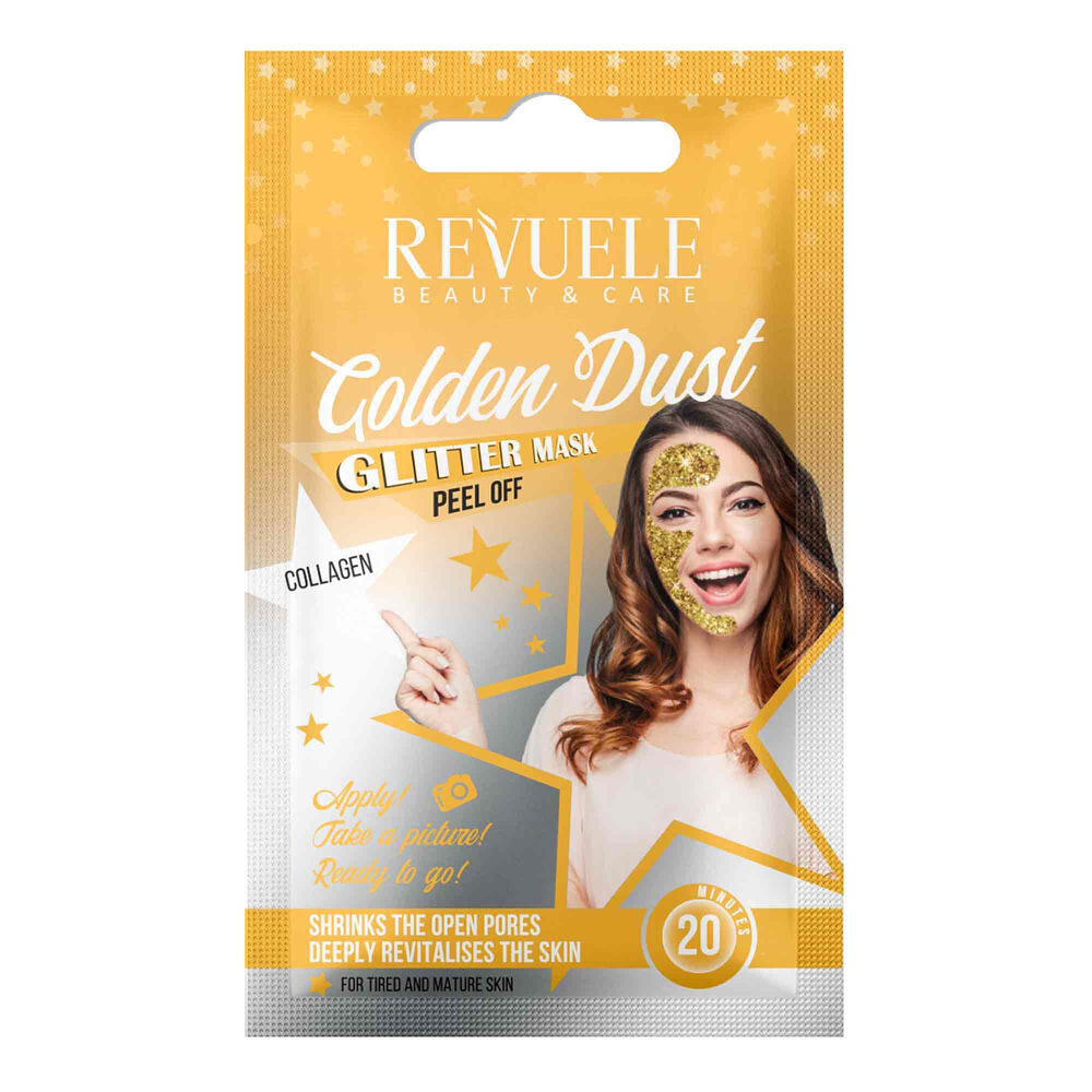

Маска для лица Mascarilla Peel Off De Glitter Golden Dust Revuele, 15 мл