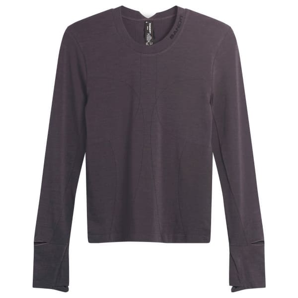 

Женская шерстяная бесшовная футболка с длинным рукавом и круглым вырезом Bandit, Shadow