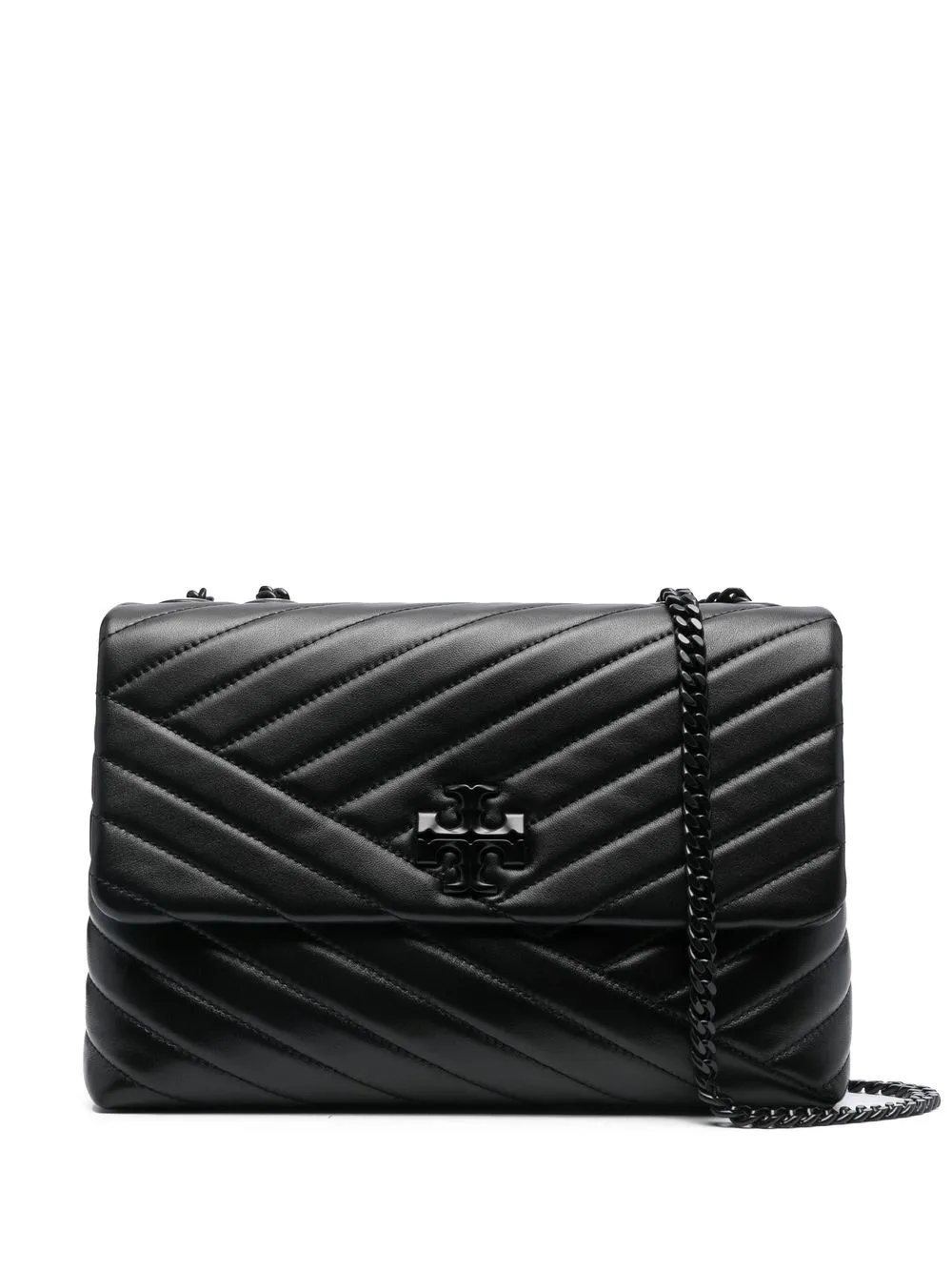 

Сумка на плечо Kira Chevron Poweder Tory Burch, черный