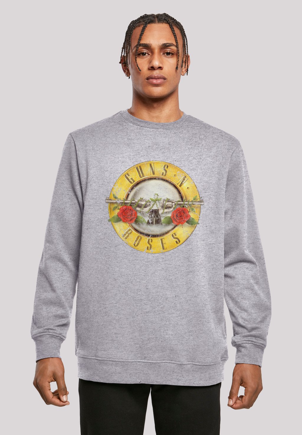 

Толстовка GUNS N ROSES BAND VINTAGE CLASSIC LOGO DISTRESSED BLACK F4NT4STIC, серый
