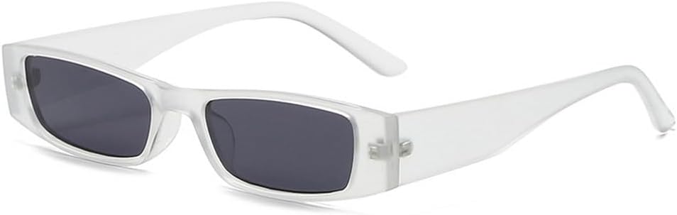 

Ретро-солнцезащитные очки прямоугольной формы для женщин, модные очки с леопардовым принтом и градиентом, солнцезащитные очки UV400 для мужчин TKKTLLT, Matte Transparent