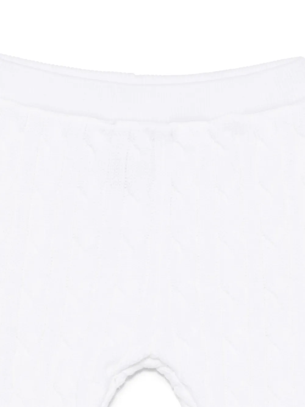 Комплект из топа и брюк фактурной вязки POLO RALPH LAUREN KIDS, белый — фото 3