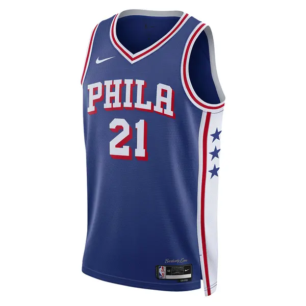 

Майка Nike Dri-FIT NBA Swingman Jersey 2023/24 Icon Edition 'Philadelphia 76ers Joel Embiid', синий