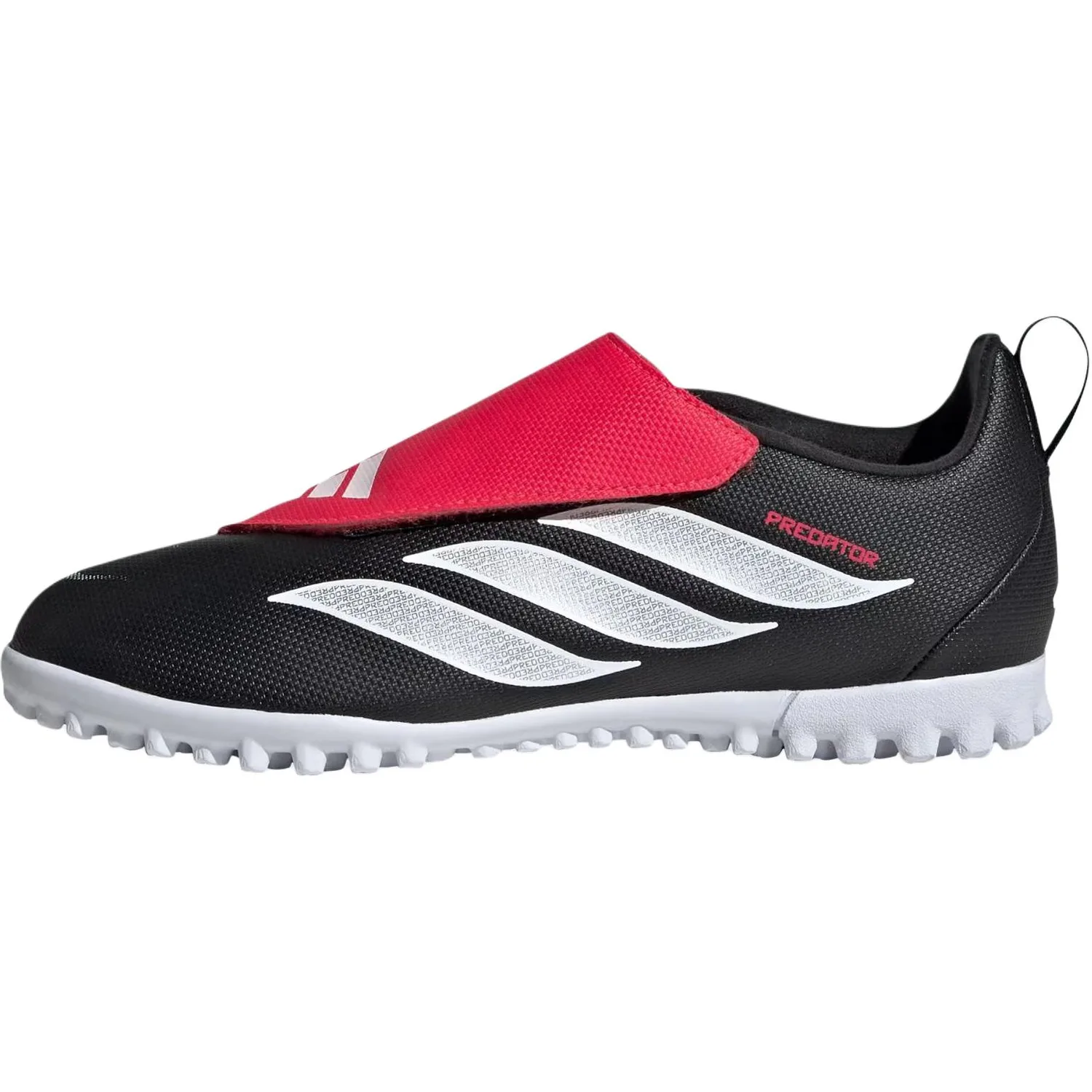 Adidas Predator CLUB Comfortable Support низкие футбольные бутсы Black Red детские