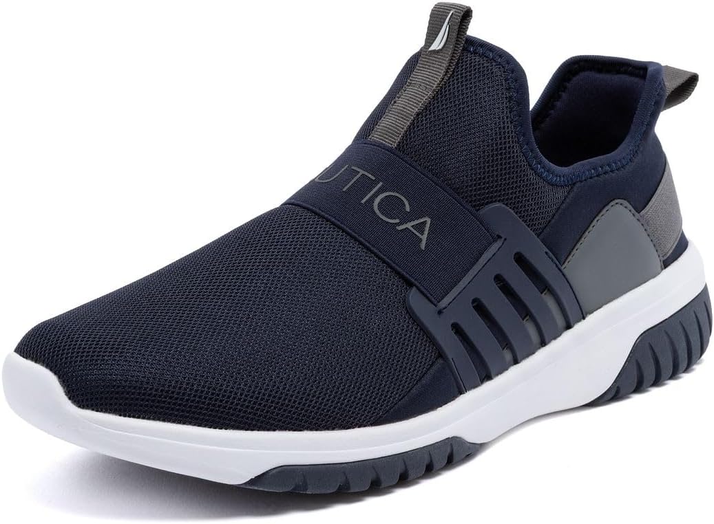 

Мужские слипоны Nautica - повседневная модная обувь для прогулок, средняя и широкая полнота, синий/угольный/темно-синий