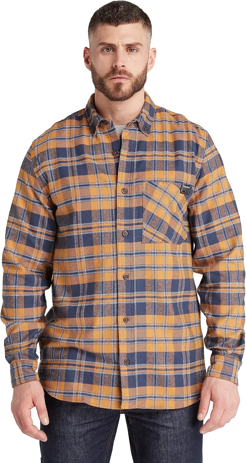 

Timberland PRO мужская фланелевая рубашка Midweight Woodfort A6D4T, Wheat Boot Yd