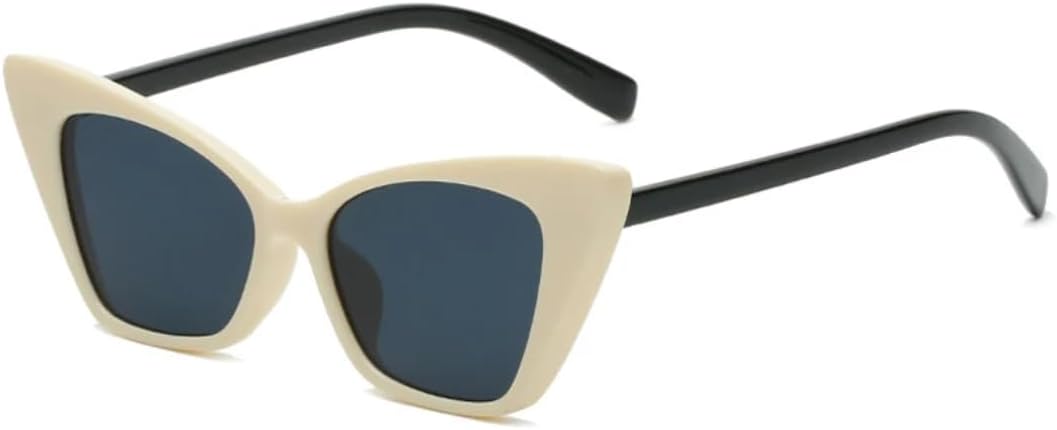 

Винтажные солнцезащитные очки «Кошачий глаз» для женщин и мужчин, в стиле ретро, ​​для активного отдыха, поездок, рыбалки, с защитой от УФ-излучения UV400 TVTBBVV, Black Beige Gray