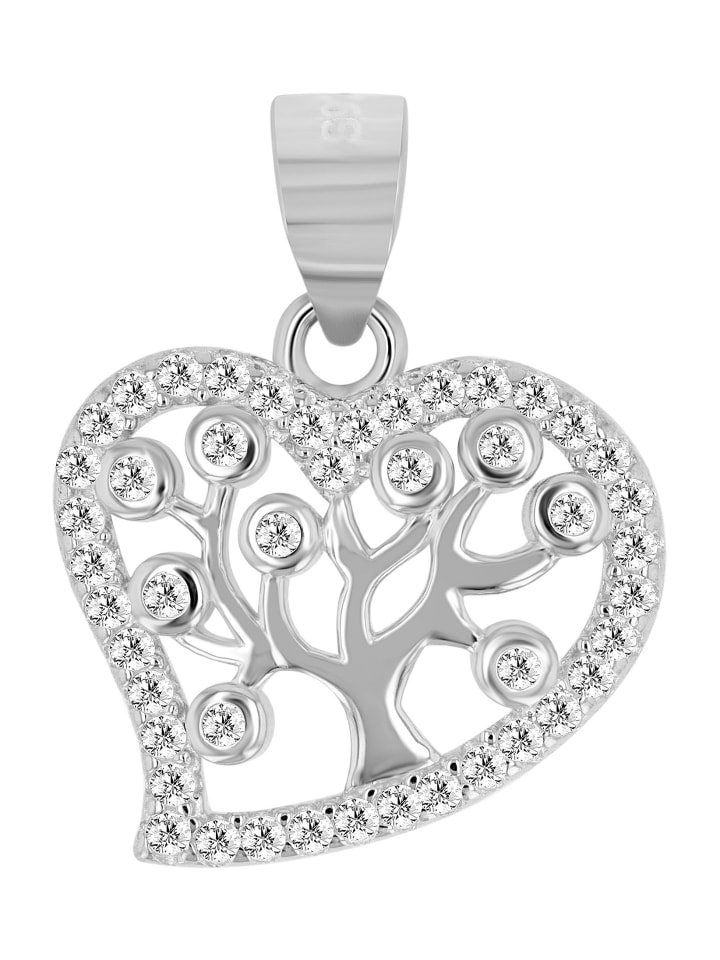 

Adeliás Женский кулон - кулон в форме сердца из серебра 925 пробы с кубическим цирконием в серебряной оправе