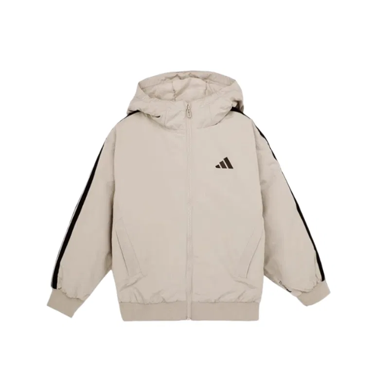 Детская утепленная куртка с капюшоном Moderate Adidas, Light Khaki