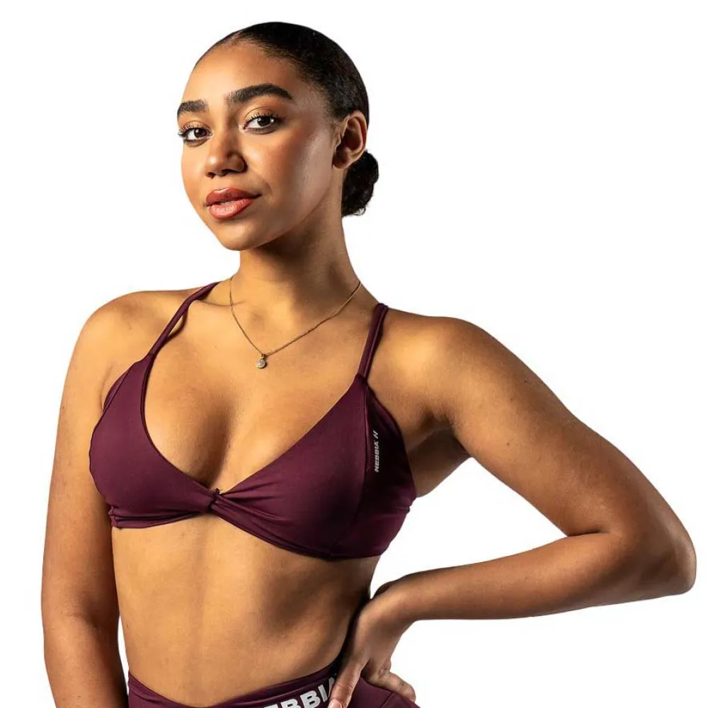 

Спортивный бюстгальтер Nebbia Medium-support twist-knot 423 sports bra, фиолетовый