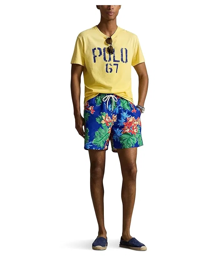 Футболка с графическим принтом Classic Fit Polo Ralph Lauren, Harbor Island Blue/Polo Black/Andover Heather — фото 2