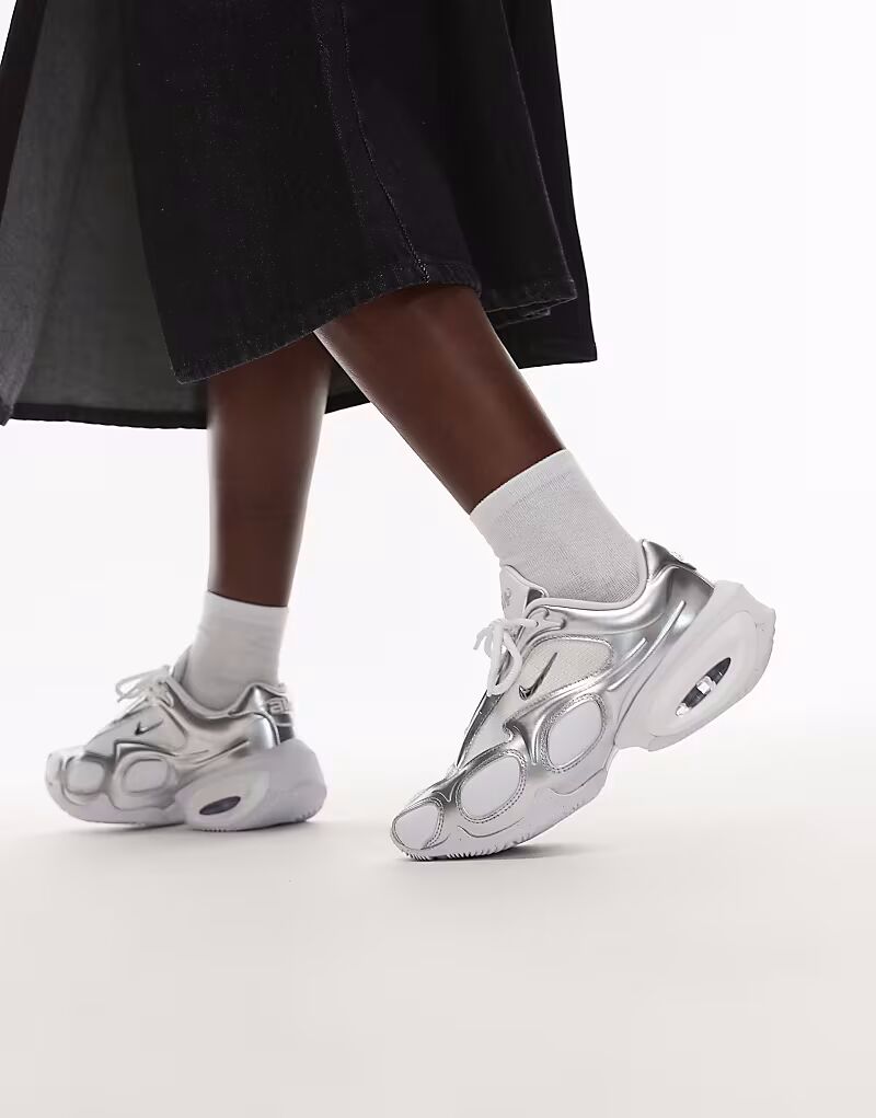 Кроссовки унисекс Nike Air Max Muse белого и металлического серебристого цвета
