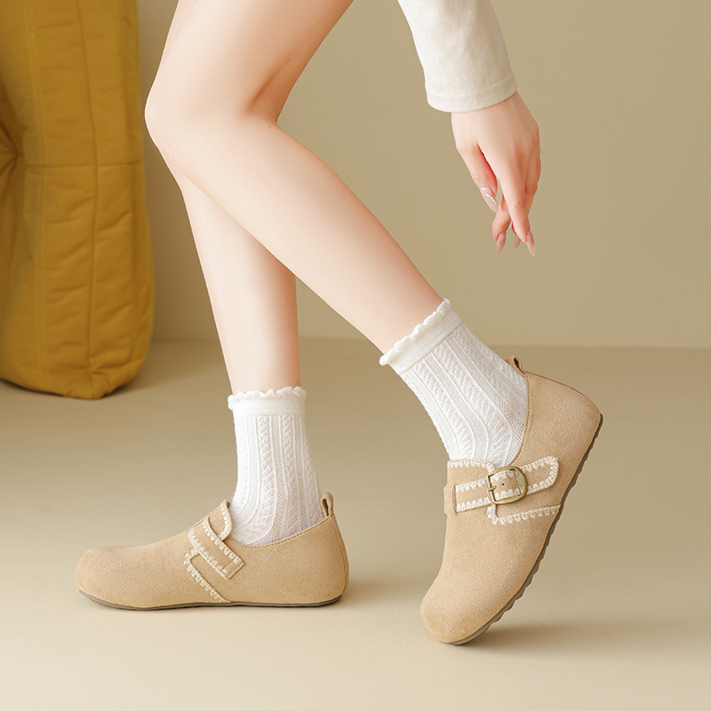 AGSDON Женские туфли Birkenstock из ПВХ абрикосового цвета, цвет Apricot — фото 3