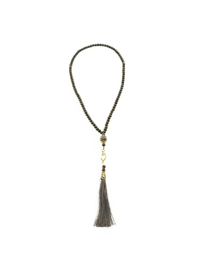 

Almina Кулон Gebetsketten 45 cm 99 Perlen mit Fransen in Anthrazit