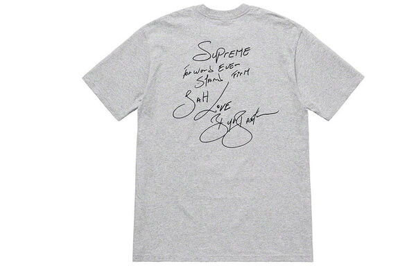 Футболка ss19 buju banton tee reggae character printing short sleeve gray Supreme, серый — фото 2