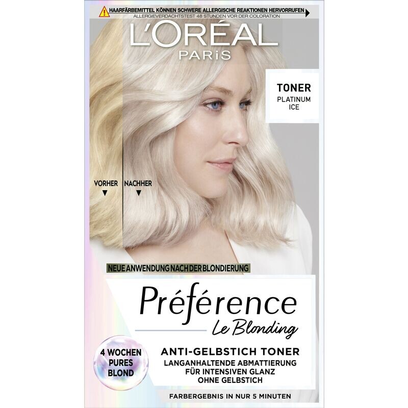 

Préférence Le Blonding Тоник 01 Platinum Ice L’Oréal Paris, 1 шт.