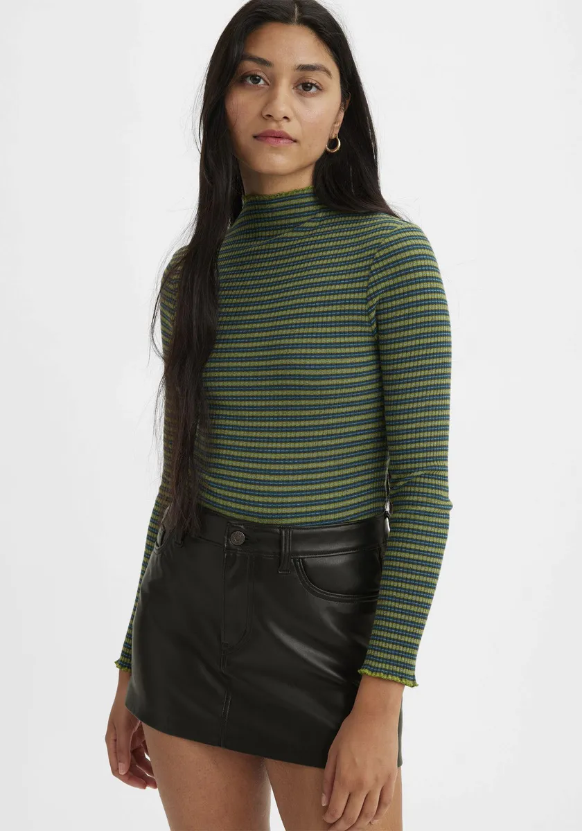 

Рубашка Levi's с длинными рукавами "FLORA MOCKNECK" в полоску с волнистыми краями, цвет Blues