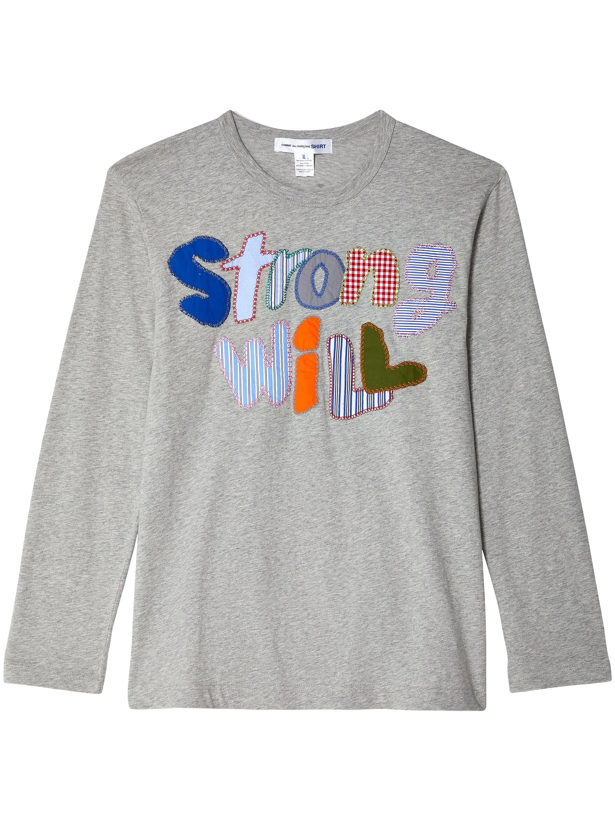 

Футболка с длинными рукавами и вышивкой Comme Des Garçons Shirt, серый