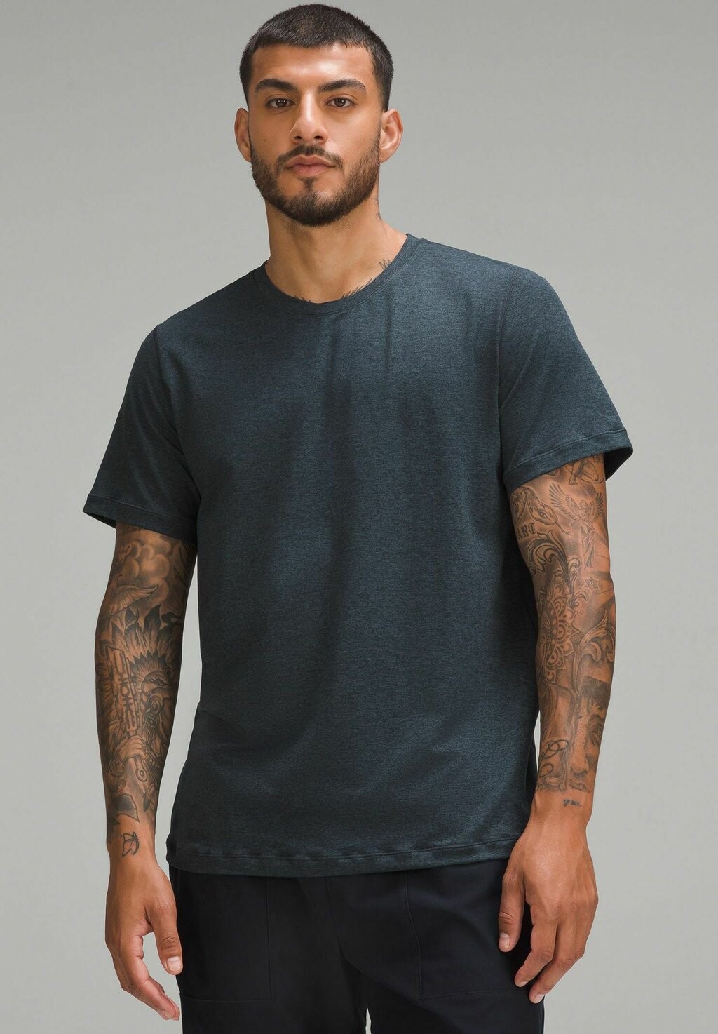 

базовая футболка Soft Short Sleeve lululemon, цвет heathered classic navy heathered true navy
