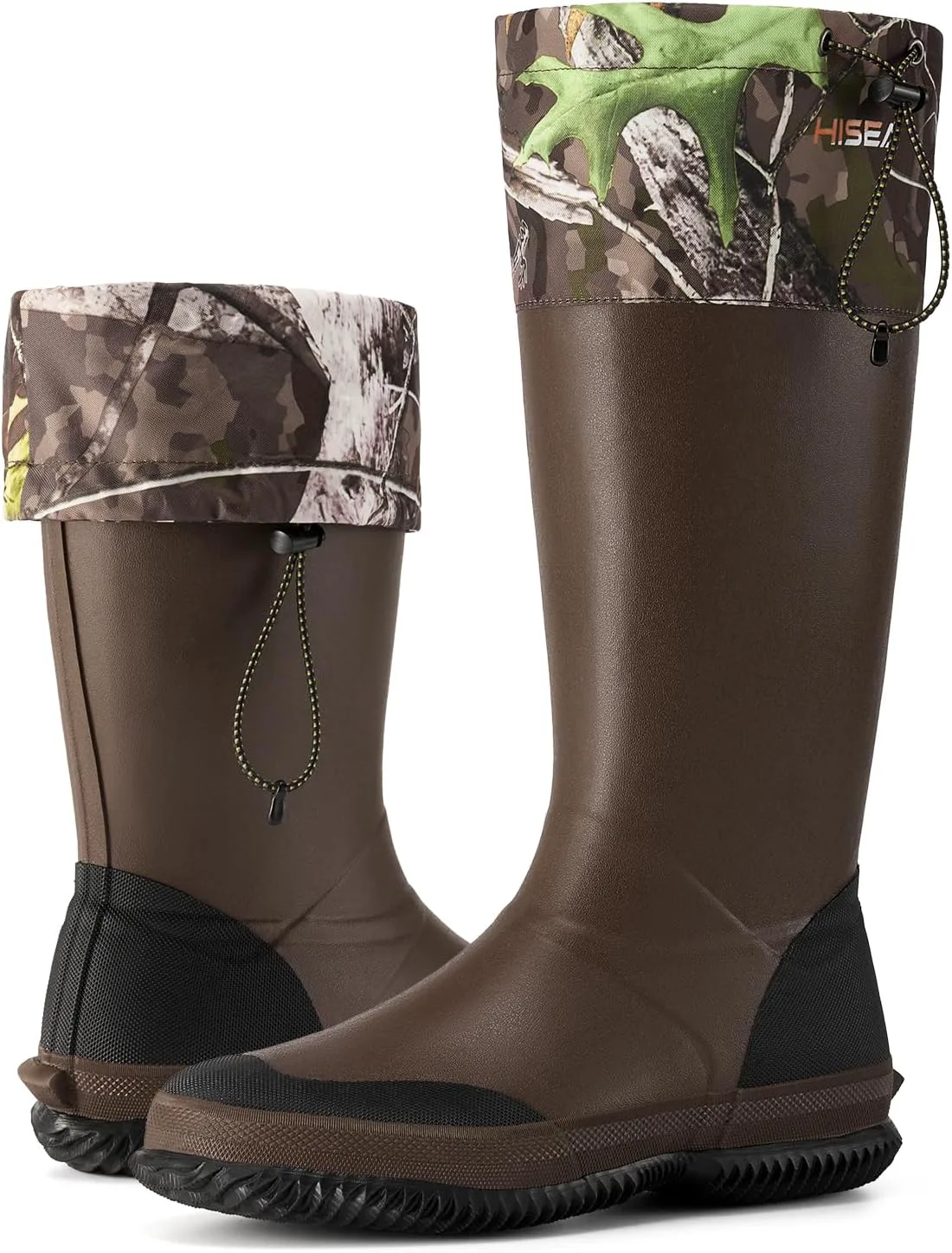 

Мужские резиновые сапоги HISEA Classic из неопреновой резины, водонепроницаемые с регулируемой застежкой