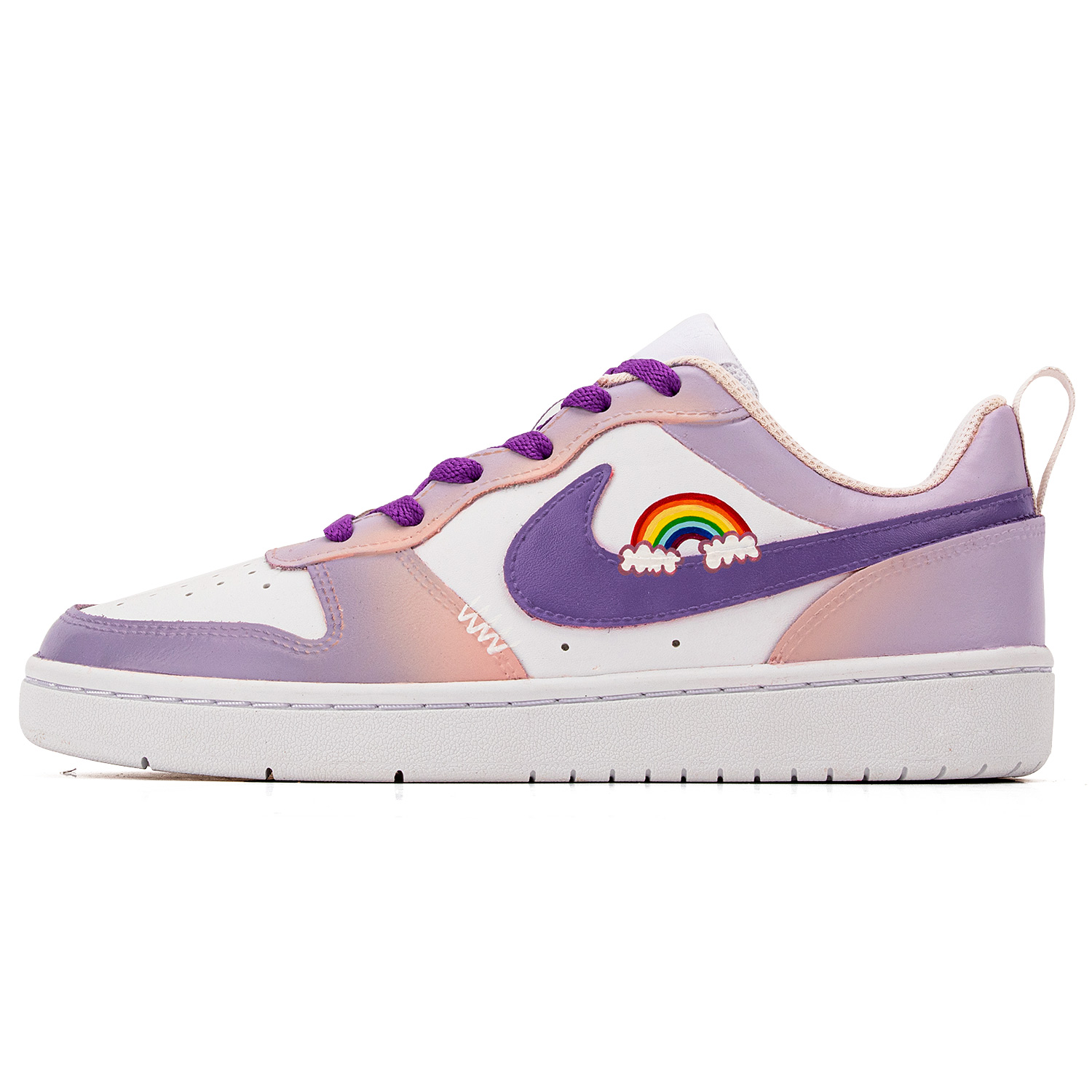 

Кроссовки Nike Court Borough Skateboarding Shoes Women's Low-top Purple/white, сиреневый/фиолетовый/белый