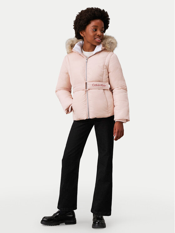 Зимняя куртка regular fit Classic IG0IG02685 Calvin Klein Jeans, розовый — фото 2