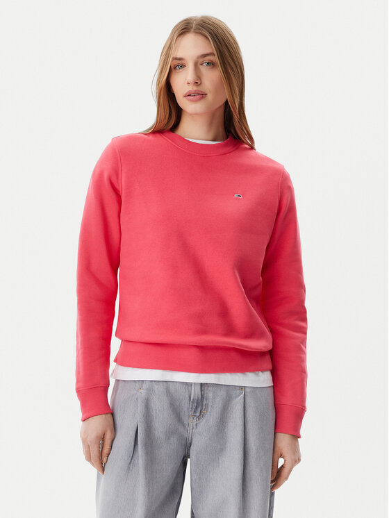 

Толстовка обычного кроя Flag DW0DW19959 Tommy Jeans, розовый