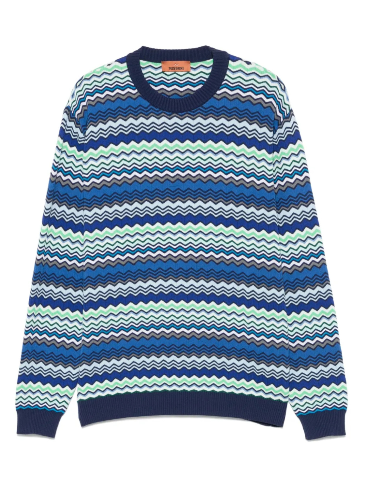 

Свитер с узором зигзаг Missoni, синий