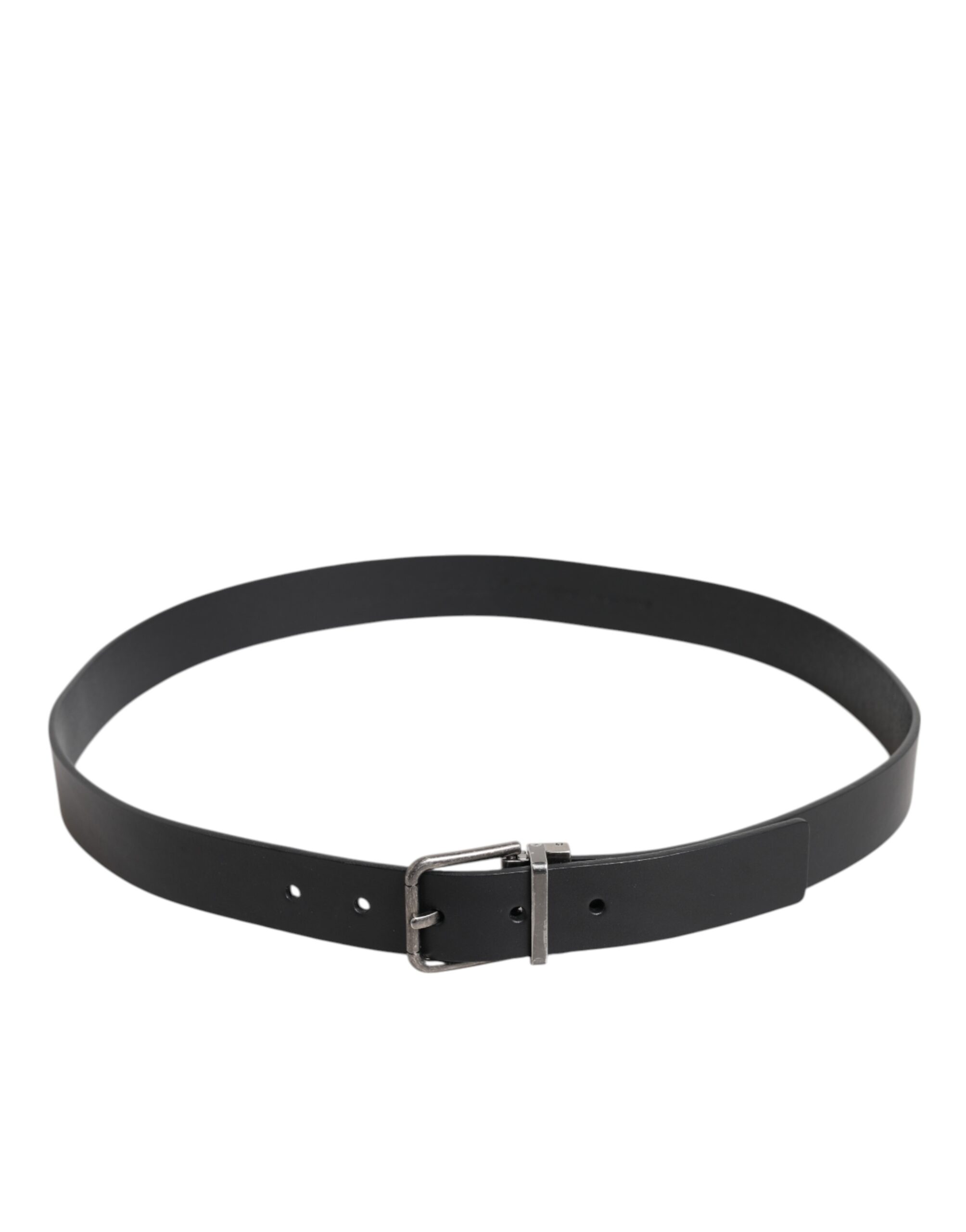 

Черный классический кожаный ремень с металлической пряжкой Dolce & Gabbana, Black