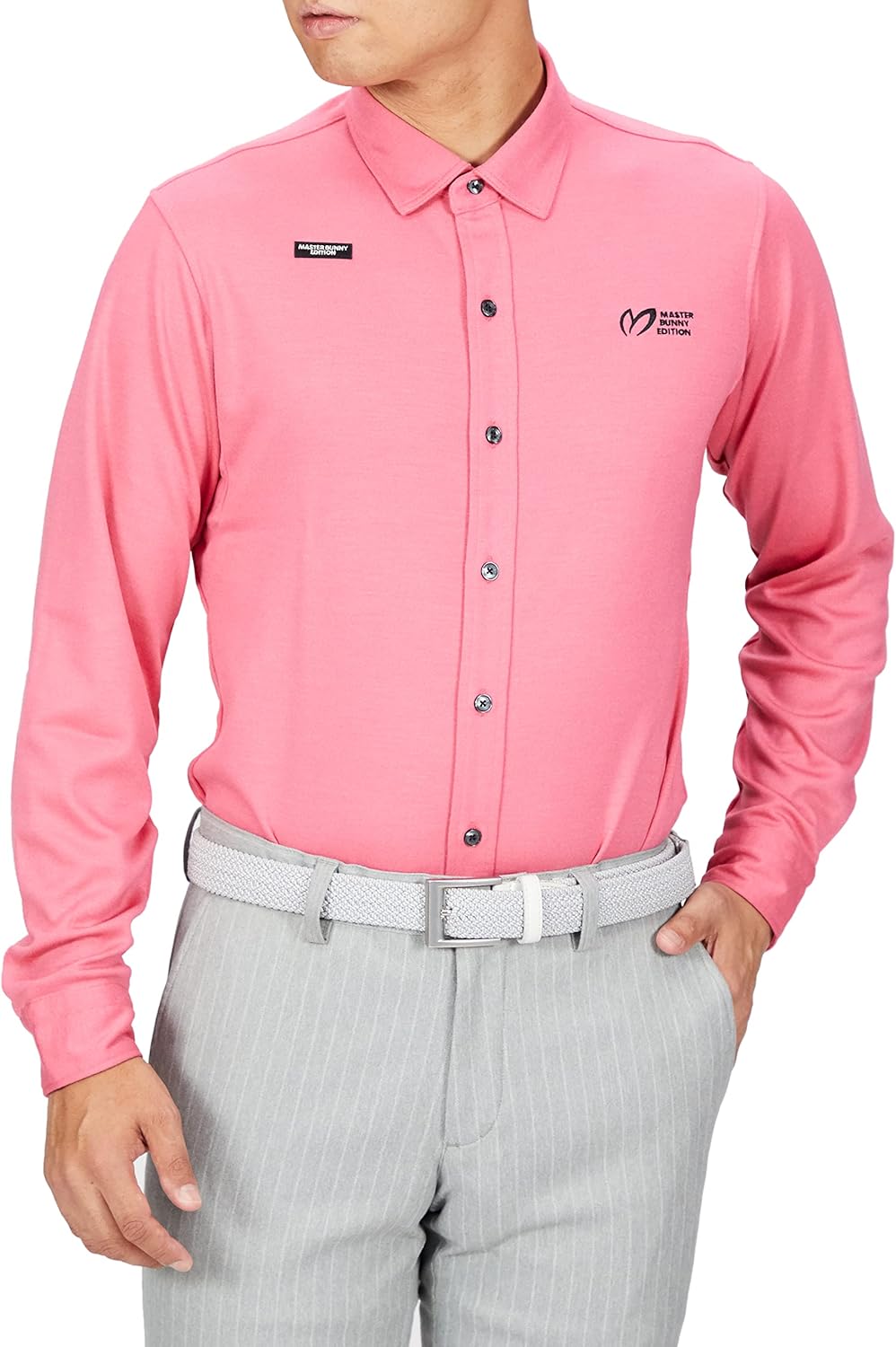 

Мужская рубашка-поло с длинным рукавом Masterbunny 758-2261003 (Coolmax: впитывающая и быстросохнущая ткань) / для гольфа Master Bunny Edition, розовый