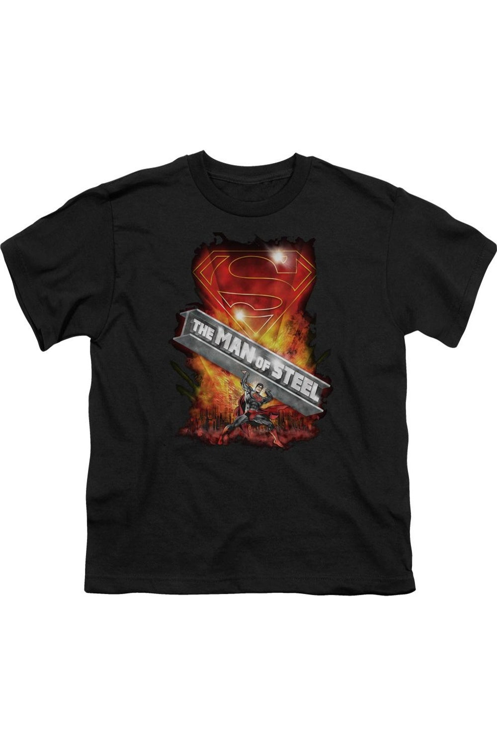 

Футболка с коротким рукавом для детей "Superman Steel Girder" Gildan, черный