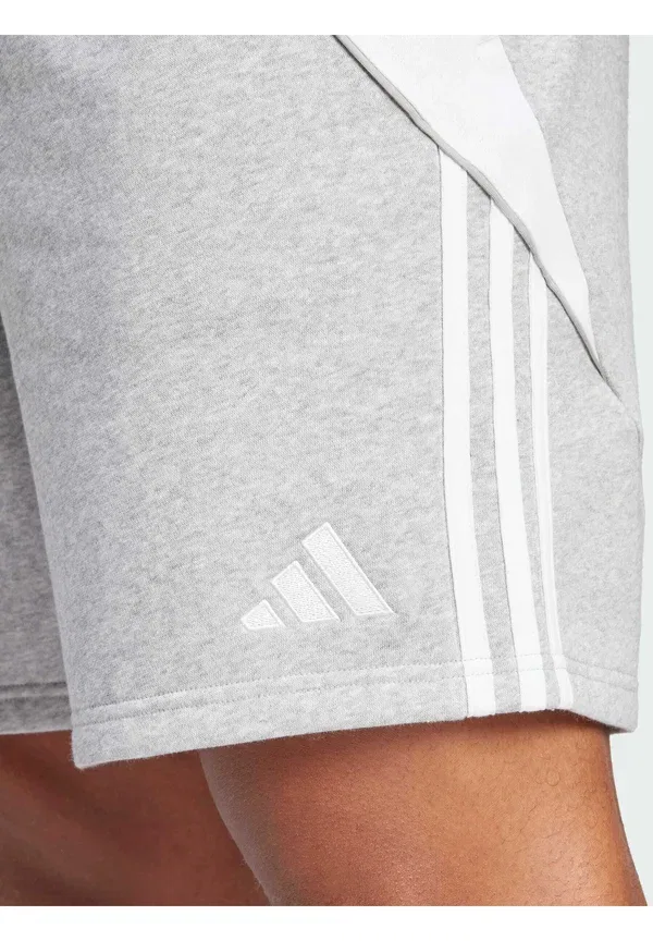 Шорты спортивные Adidas Performance Tiro24 sweat short, средне-серый меланж белый — фото 4